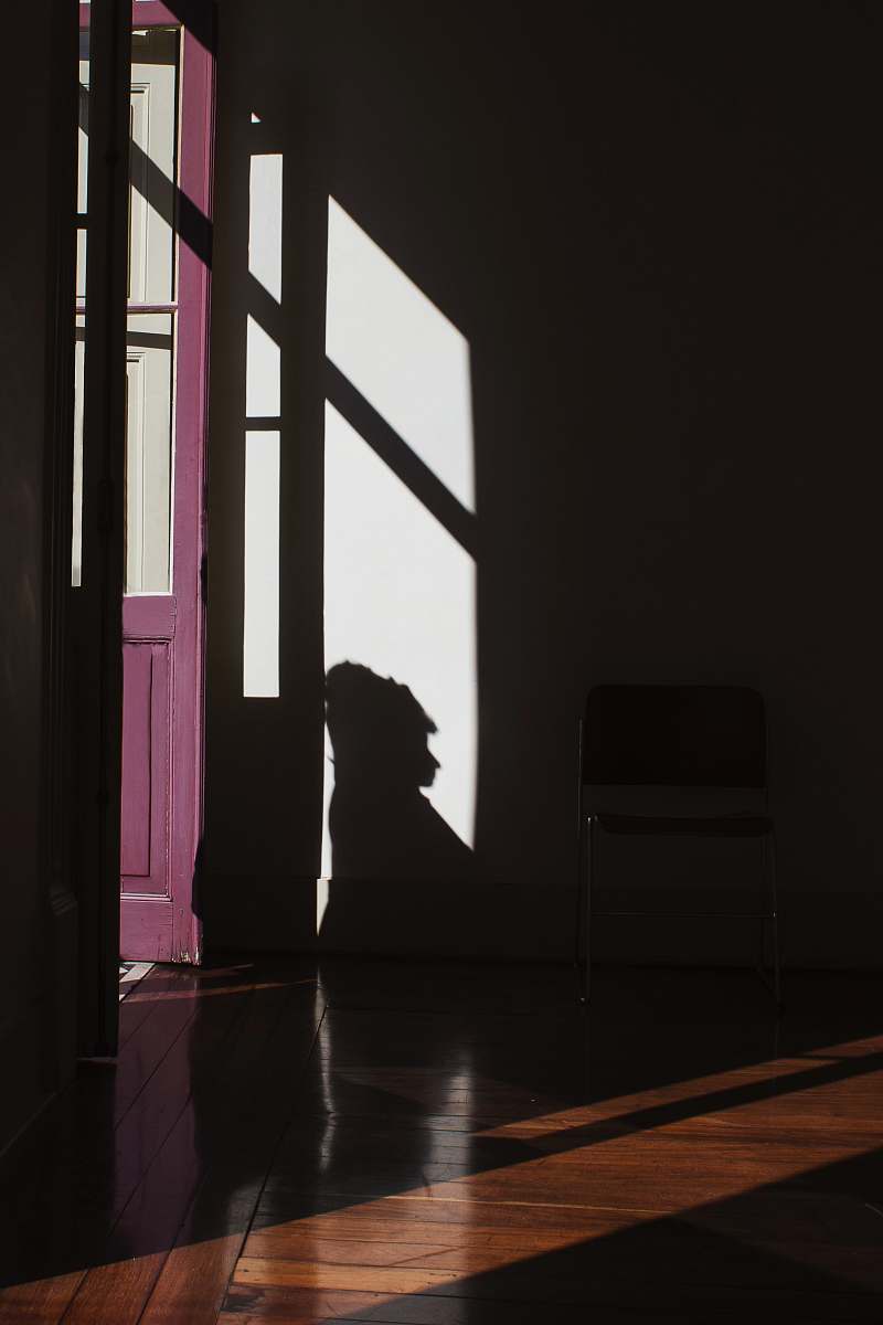 house picture of sao paulo silhouette of person on wall brazil